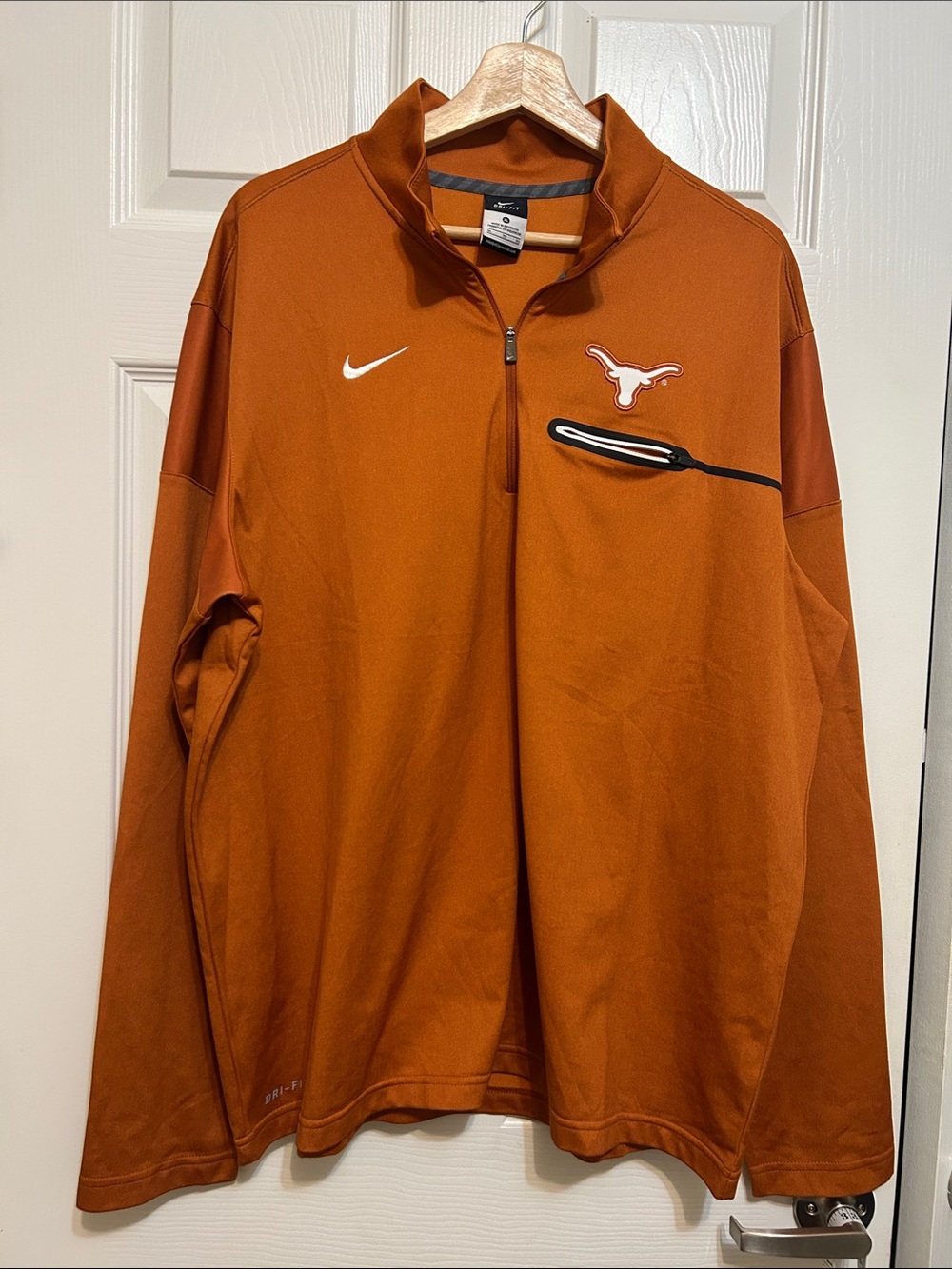 Nike Orange Texas Longhorns Quarter-Zip Pullover XL